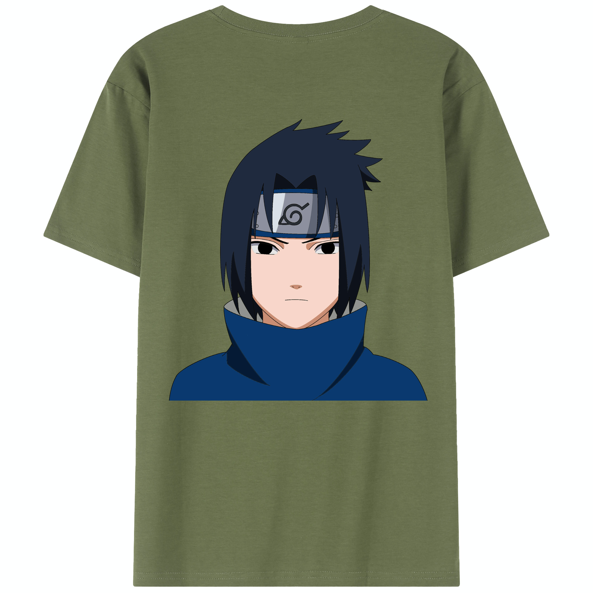 （画像用） NARUTO -ナルト- うちは サスケ Uchiha Sasuke 綿100％半袖Tシャツ（背面プリント）
